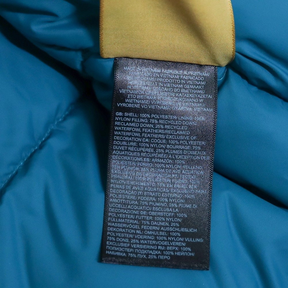 The North Face Sherpa Nuptse Jacket Womens Medium Teal Blue Down Puffer NF0A7WSK - Picture 14 of 16